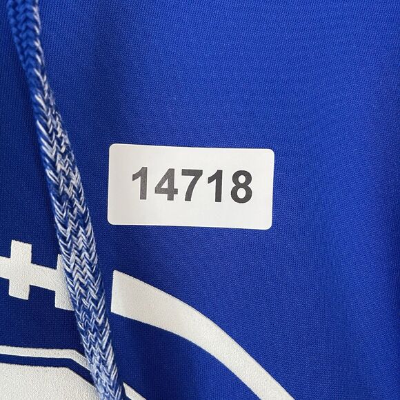 Adidas Hoodie Mens Large Blue Bulldogs Sweatshirt Pullover Sweater Adult - Picture 11 of 11